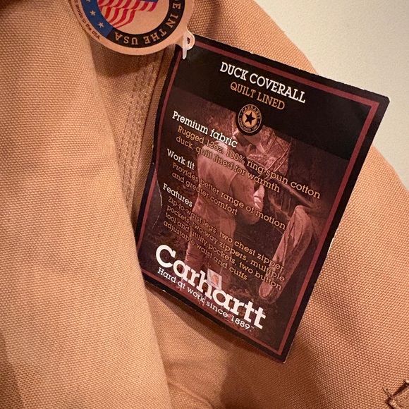 NWT Vintage Carhartt Duck Coverall Quilt Lined Made in USA 52 Tall - Picture 12 of 14